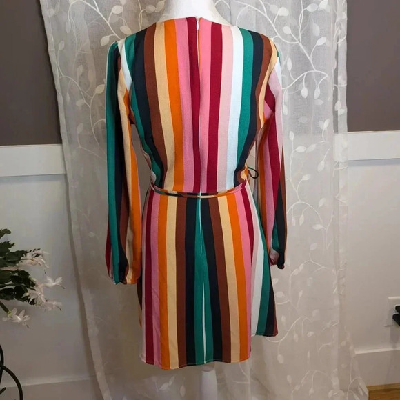 The Impeccable Pig V-Neck Colorful Mini Dress, Size S - Picture 4 of 6